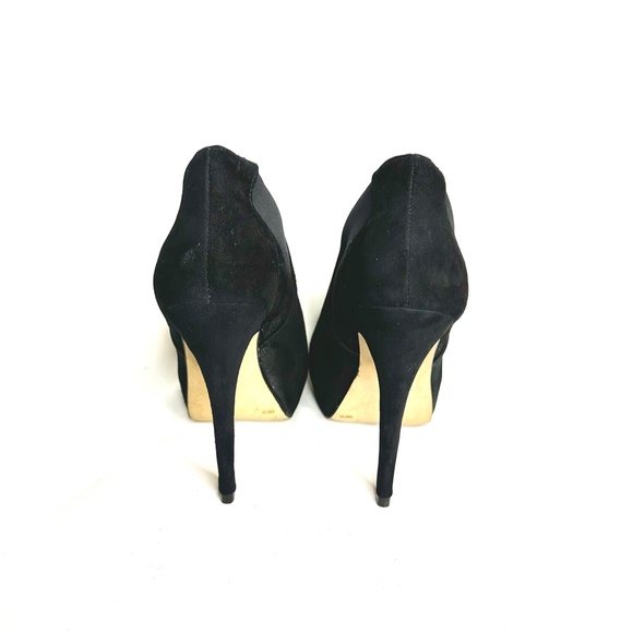 Jessica Simpson Black Suede High Heel Ankle Booties - Picture 4 of 6